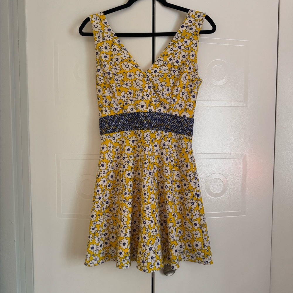 Marineblu Yellow Floral Dress